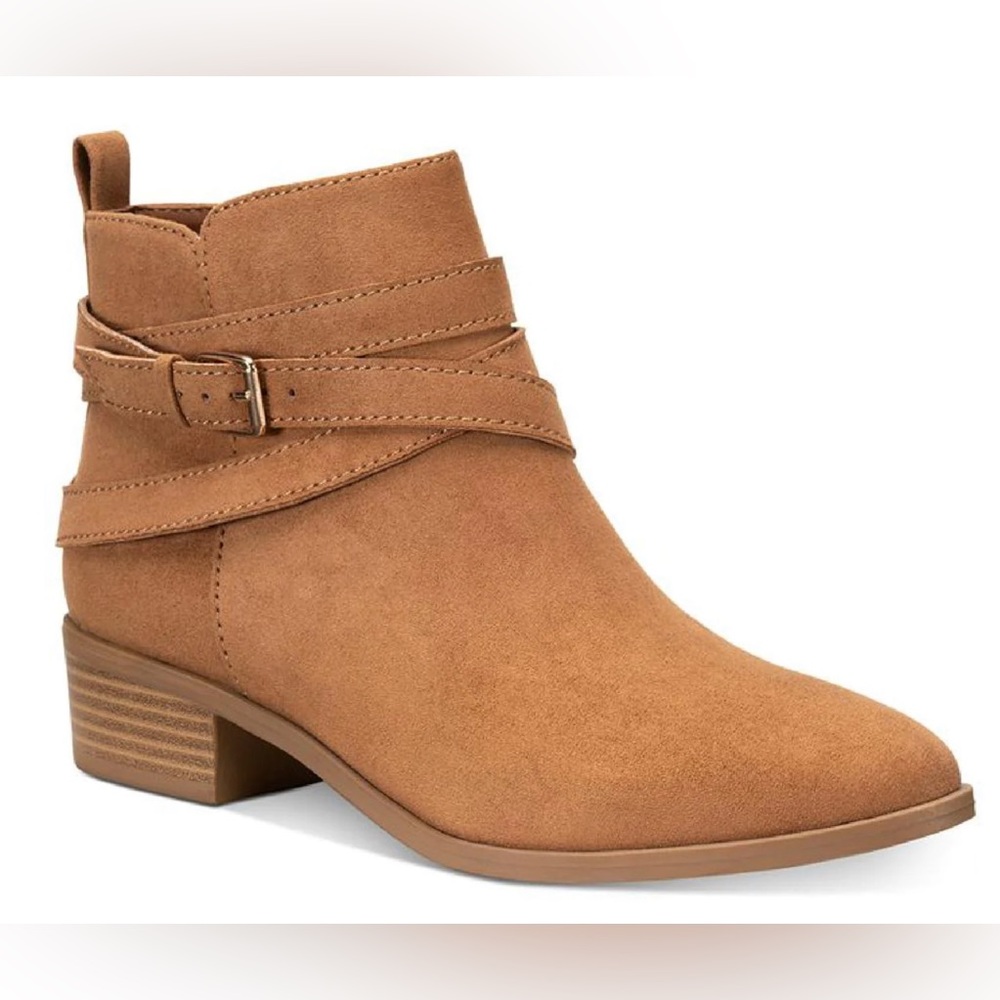 Sun and Stone Saandis Womens Microsuede Zip-Up Ankle Boots Size 5.5